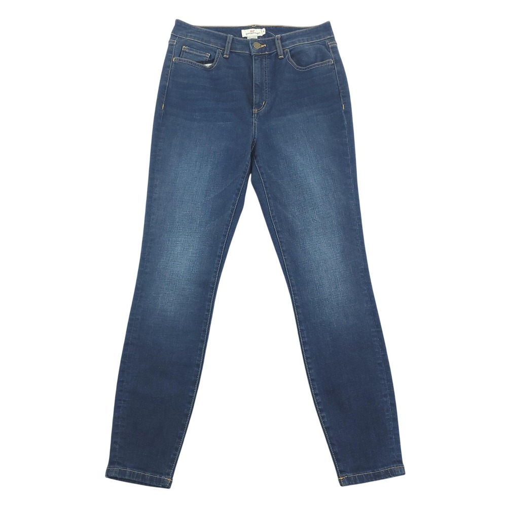 Vineyard Vines Jeans Womens 8 Blue Medium Wash Mid Rise Skinny Stretch Denim